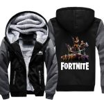 Fortnite Jackets - Solid Color Fortnite Game New Season Icon Fleece Jacket
