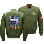 Fortnite Jackets - Solid Color Fortnite Game Rainbow Horse Air Force One Icon Fleece Jacket