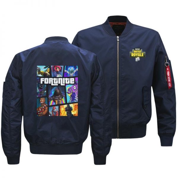 Fortnite Jackets - Solid Color Fortnite Game Rainbow Horse Air Force One Icon Fleece Jacket