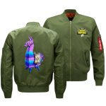 Fortnite Jackets - Solid Color Fortnite Game Rainbow Horse Icon Flight Suit Fleece Jacket