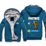 Fortnite Jackets - Solid Color Fortnite Game Rex Icon Cute Fleece Jacket