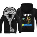 Fortnite Jackets - Solid Color Fortnite Game Rex Icon Cute Fleece Jacket