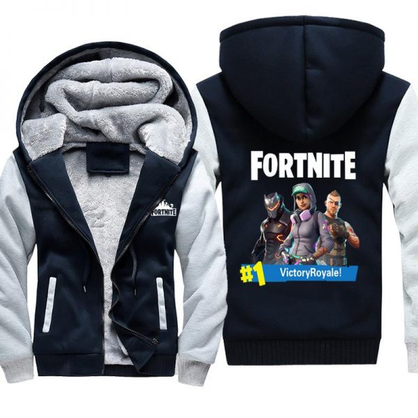 Fortnite Jackets - Solid Color Fortnite Game Series Icon Super Cool Fleece Jacket