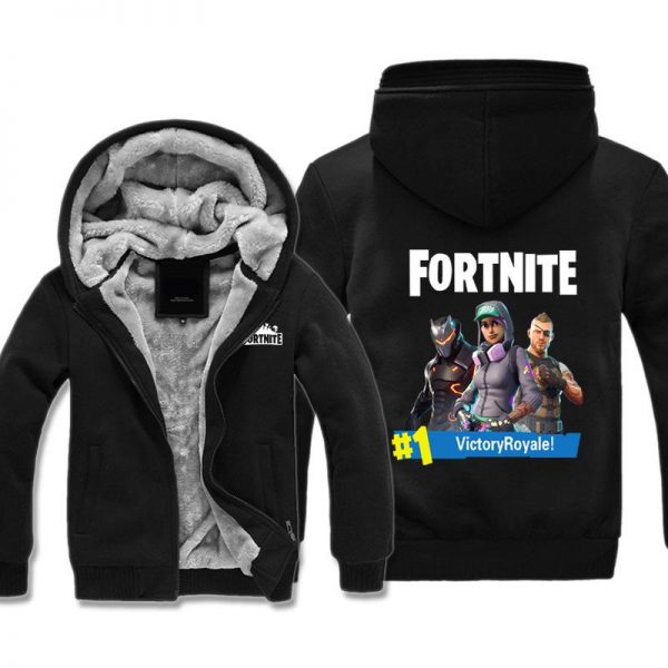 Fortnite Jackets - Solid Color Fortnite Game Series Icon Super Cool Fleece Jacket