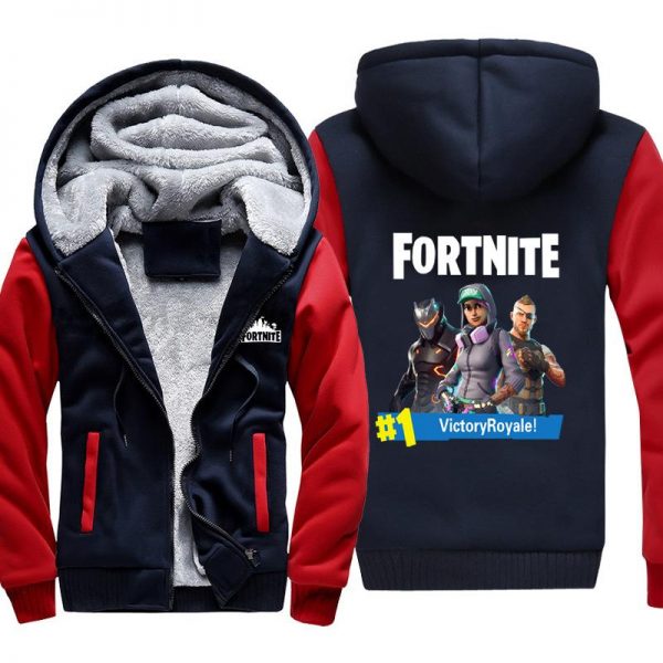 Fortnite Jackets - Solid Color Fortnite Game Series Icon Super Cool Fleece Jacket