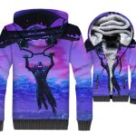 Fortnite Jackets - Solid Color Fortnite Game Series RAVEN Character Super Cool 3D Fleece Jacket