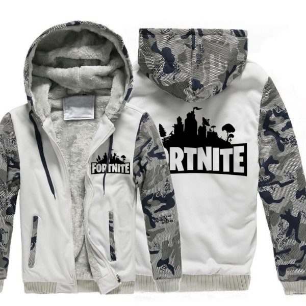 Fortnite Jackets - Solid Color Fortnite Game Series Super Cool Fleece Jacket