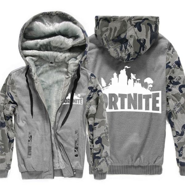 Fortnite Jackets - Solid Color Fortnite Game Series Super Cool Fleece Jacket