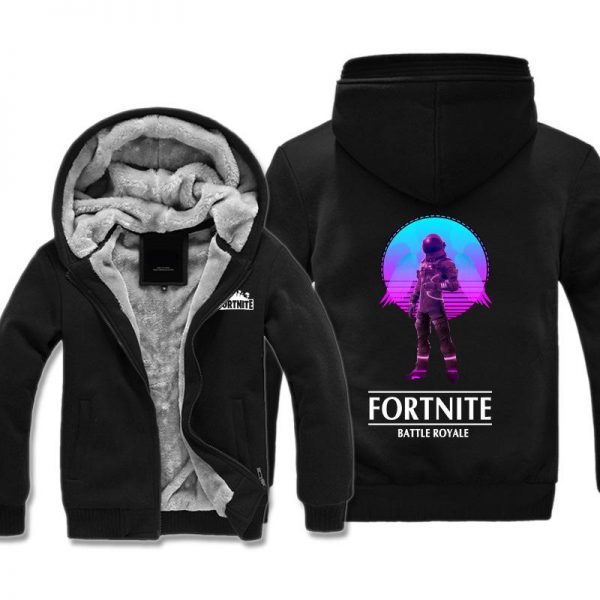 Fortnite Jackets - Solid Color Fortnite Game Special Forces DARK VOYAGER Icon Fleece Jacket
