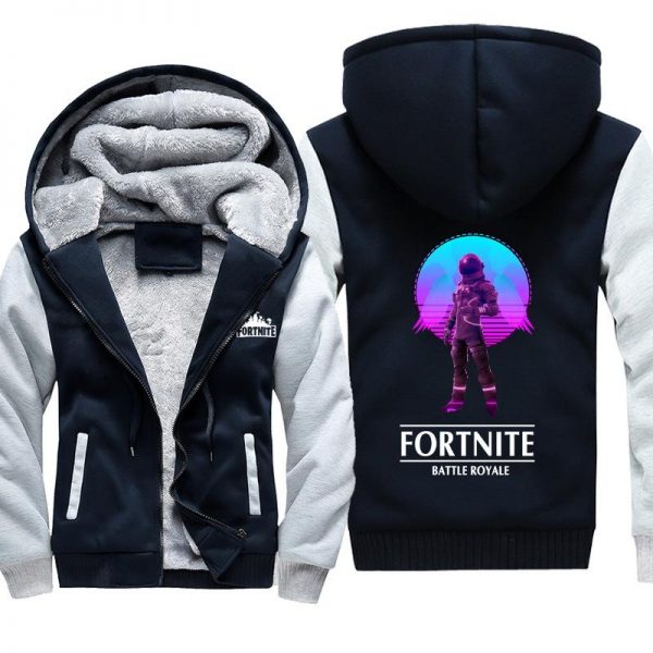 Fortnite Jackets - Solid Color Fortnite Game Special Forces DARK VOYAGER Icon Fleece Jacket