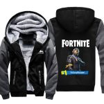 Fortnite Jackets - Solid Color Fortnite Game Victory Royale Hero Icon Fleece Jacket
