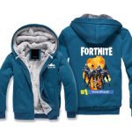 Fortnite Jackets - Solid Color Fortnite Game Victory Royale Icon Fleece Jacket