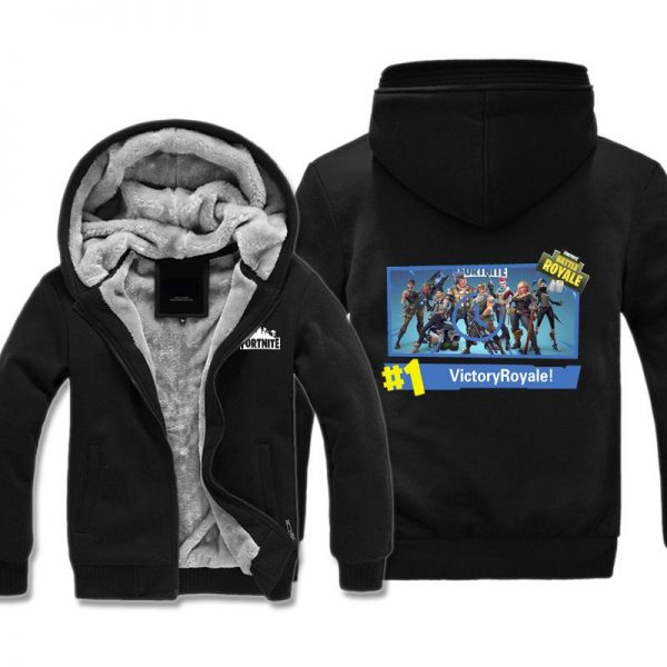 Fortnite Jackets - Solid Color Fortnite Game Victory Royale Icon Super Cool Fleece Jacket