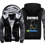 Fortnite Jackets - Solid Color Fortnite Game Victory Royale Warrior Icon Fleece Jacket