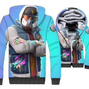 Fortnite Jackets - Solid Color Fortnite Series Abstrakt Character Super Cool 3D Fleece Jacket