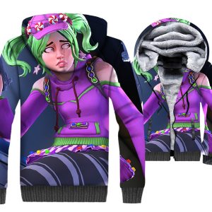 Fortnite Jackets - Solid Color Fortnite Series Any Female Super Cool 3D Fleece Jacket