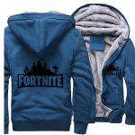 Fortnite Jackets - Solid Color Fortnite Series Black Logo Icon Super Cool Fleece Jacket