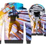 Fortnite Jackets - Solid Color Fortnite Series Christmas Super Hero Super Cool 3D Fleece Jacket