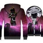 Fortnite Jackets - Solid Color Fortnite Series DARK VOYAGER Star River Super Cool 3D Fleece Jacket
