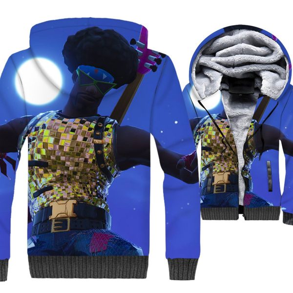 Fortnite Jackets - Solid Color Fortnite Series Funk Ops Super Cool 3D Fleece Jacket