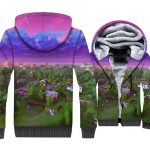 Fortnite Jackets - Solid Color Fortnite Series Game Map Super Cool 3D Fleece Jacket