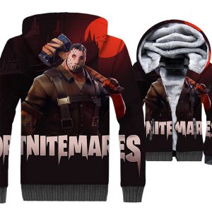 Fortnite Jackets - Solid Color Fortnite Series Hazard The 13th Character Super Cool 3D Fleece Jacket