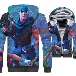 Fortnite Jackets - Solid Color Fortnite Series Jonesy Super Cool 3D Fleece Jacket