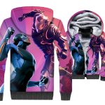 Fortnite Jackets - Solid Color Fortnite Series Justice League vs Omega Super Cool 3D Fleece Jacket