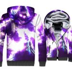 Fortnite Jackets - Solid Color Fortnite Series Lightning RAVEN Character Super Cool 3D Fleece Jacket