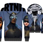 Fortnite Jackets - Solid Color Fortnite Series Omega and Energy Thief Mari Super Cool 3D Fleece Jacket