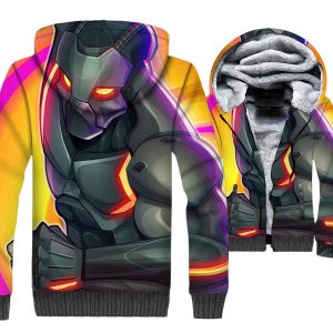 Fortnite Jackets - Solid Color Fortnite Series Omega Christmas Super Cool 3D Fleece Jacket