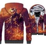 Fortnite Jackets - Solid Color Fortnite Series Omega Flame Super Cool 3D Fleece Jacket