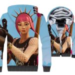Fortnite Jackets - Solid Color Fortnite Series POWER CHORD Super Cool 3D Fleece Jacket