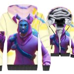 Fortnite Jackets - Solid Color Fortnite Series RABBIT RAIDER Super Cool 3D Fleece Jacket