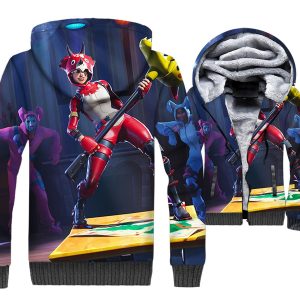 Fortnite Jackets - Solid Color Fortnite Series Ramirez Super Cool 3D Fleece Jacket