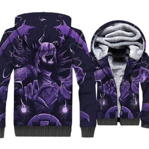 Fortnite Jackets - Solid Color Fortnite Series RAVEN Demon Warrior Super Cool 3D Fleece Jacket