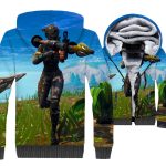 Fortnite Jackets - Solid Color Fortnite Series Royale Knight Super Cool 3D Fleece Jacket