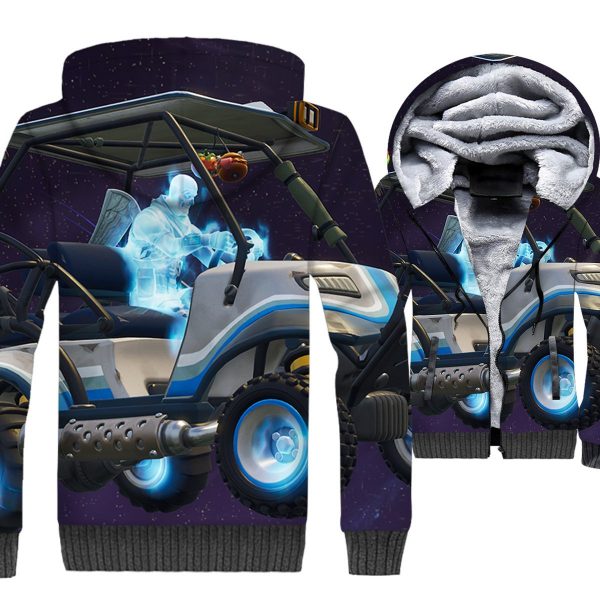 Fortnite Jackets - Solid Color Fortnite Series Skull Trooper Character Super Cool 3D Fleece Jacket