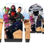 Fortnite Jackets - Solid Color Fortnite Series Super Soldier Icon Super Cool 3D Fleece Jacket