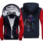 Fortnite Raven Fleece Jackets - Fortnite Role Printed Jacket