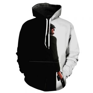 Fortnite Reaper Hoodies - Pullover  Skins Appare Black and White Hoodie