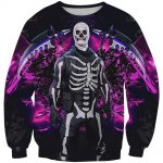 Fortnite Skull Trooper Skin Hoodies - Pullover Pueple Hoodie