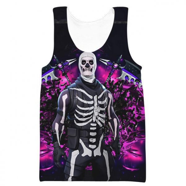 Fortnite Skull Trooper Skin Hoodies - Pullover Pueple Hoodie