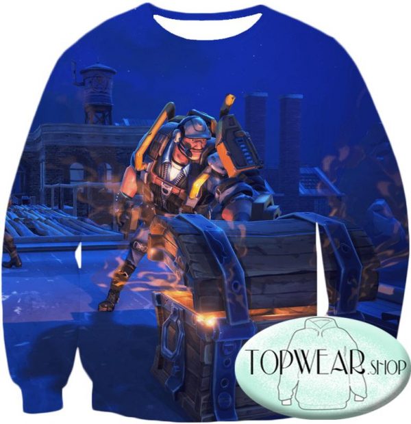 Fortnite Sweatshirts - Battle Royale Chest Rewards 3D Sweatshirt