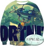 Fortnite Sweatshirts - Glide Down Gameplay 3D Sweatshirt