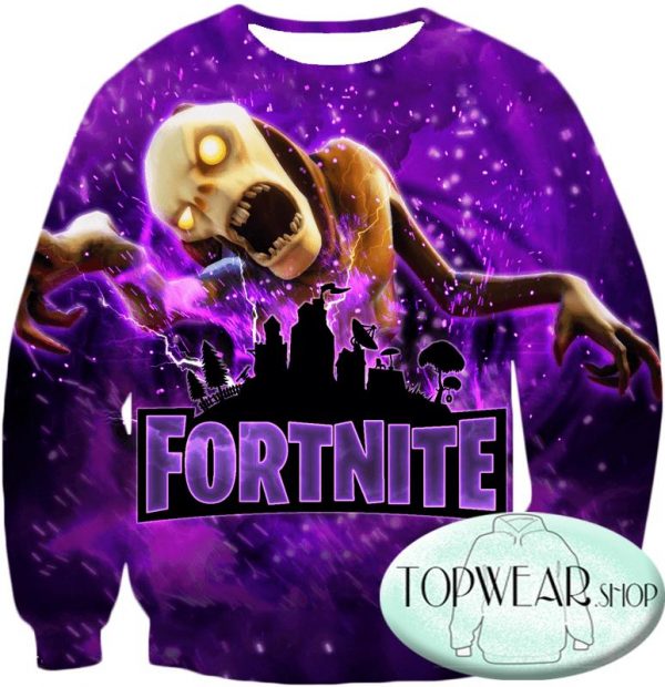 Fortnite Sweatshirts - Monsters Purple 3D Sweatshirt