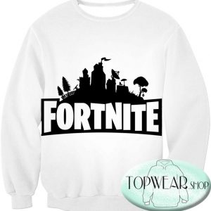 Fortnite Sweatshirts - New Season White 3D Sweatshirt