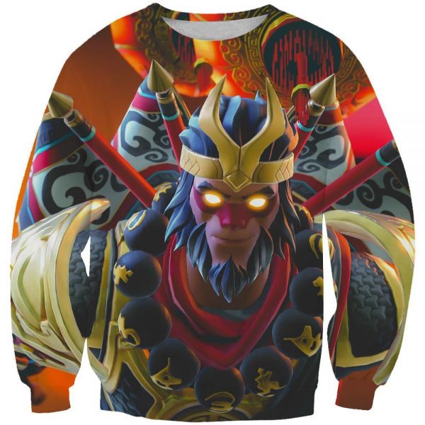 Fortnite Wukong Hoodies - Pullover Skins Red Hoodie