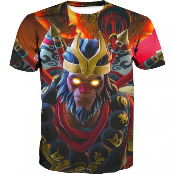 Fortnite Wukong Hoodies - Pullover Skins Red Hoodie