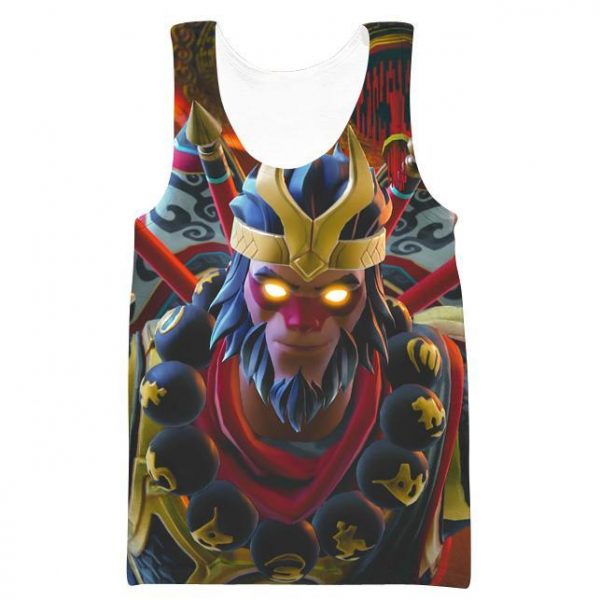 Fortnite Wukong Hoodies - Pullover Skins Red Hoodie